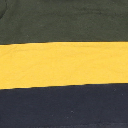 NEXT Boys Multicoloured Colourblock Cotton Pullover Casual Size 5 Years Collared Button