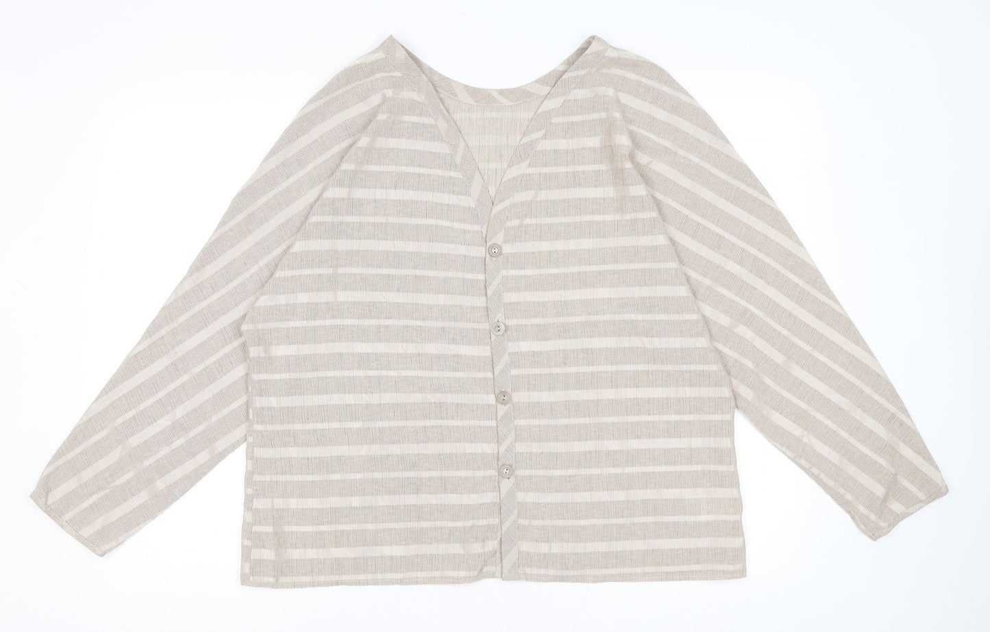 Womens UK Size 18 St Michael Beige Basic Button-Up
