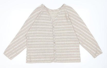 Womens UK Size 18 St Michael Beige Basic Button-Up