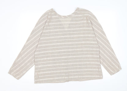 Womens UK Size 18 St Michael Beige Basic Button-Up