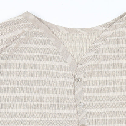 Womens UK Size 18 St Michael Beige Basic Button-Up