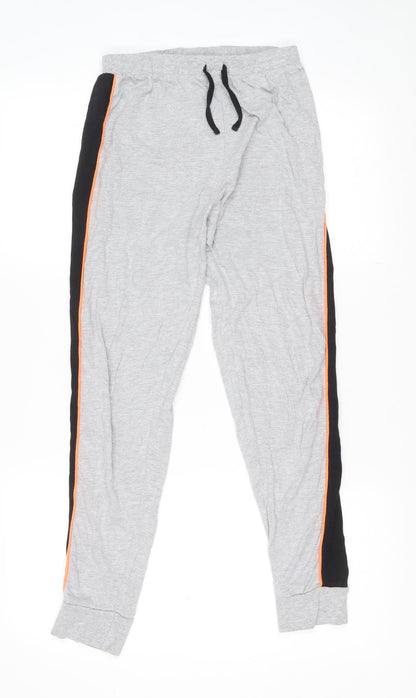 Dunnes Stores Mens Grey Cotton Snow Pants Trousers Size 31 in L27 in Regular Drawstring