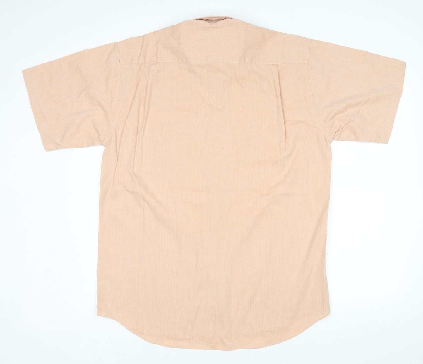 Mens UK Size 15.5 Debenhams Pink  Button-Up Short Sleeve Casual Shirt