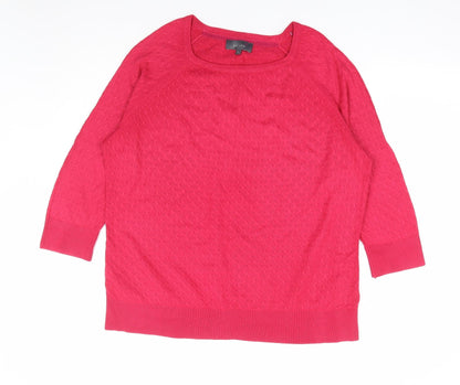 Womens UK Size 14 Per Una Pink Pullover Jumper