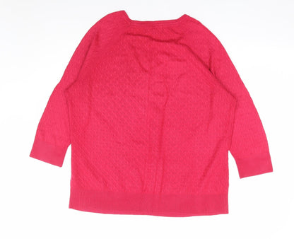 Womens UK Size 14 Per Una Pink Pullover Jumper