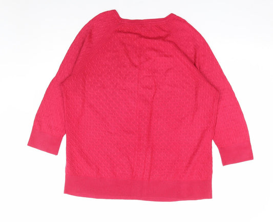 Womens UK Size 14 Per Una Pink Pullover Jumper