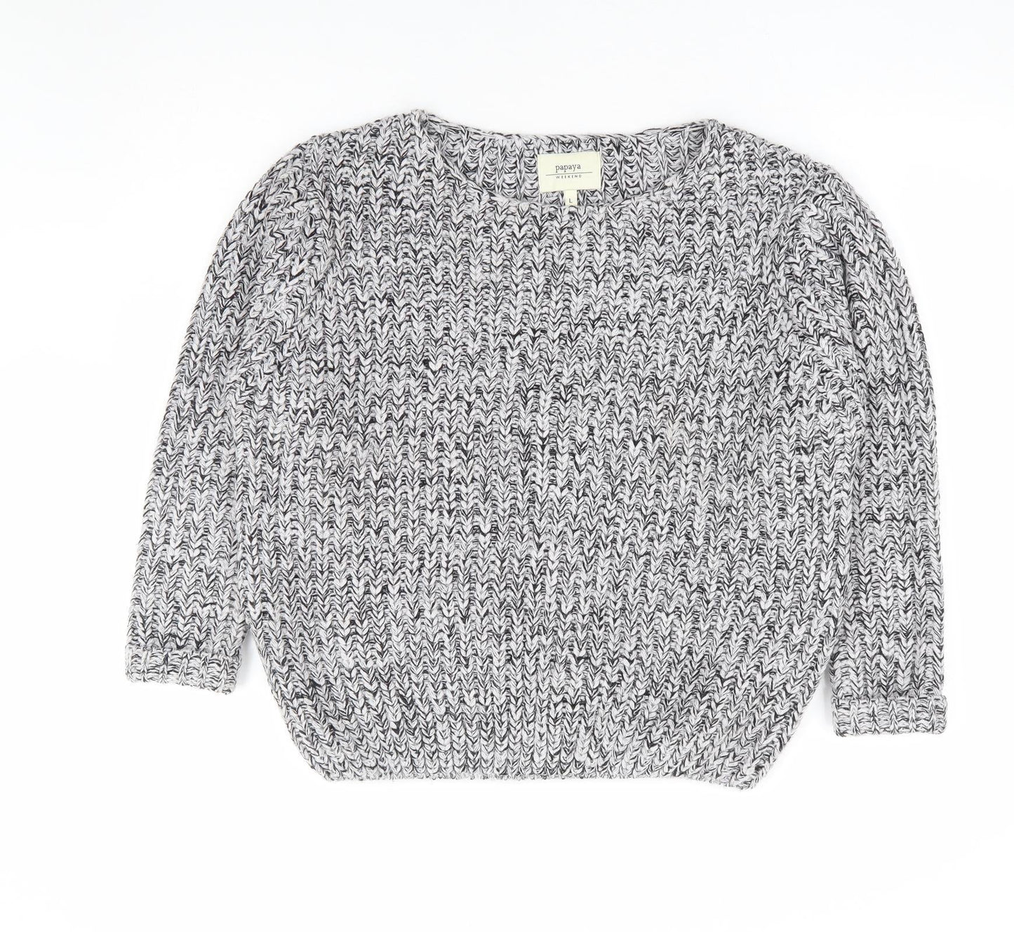Womens UK Size L Papaya Black Pullover Jumper