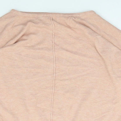 B Young Womens Pink Boat Neck Polyester Pullover Jumper Size L - Drop Shoulder Batwing