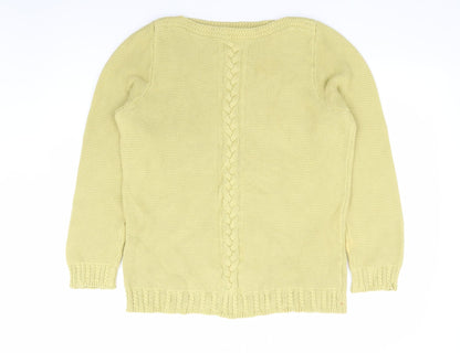 Womens UK Size 12 Bonmarché Yellow Pullover Jumper