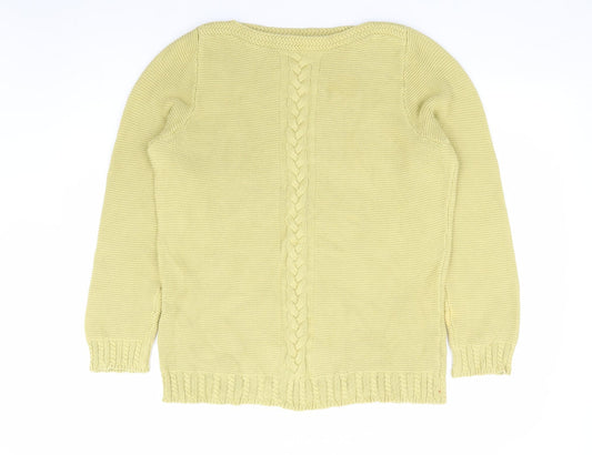 Womens UK Size 12 Bonmarché Yellow Pullover Jumper