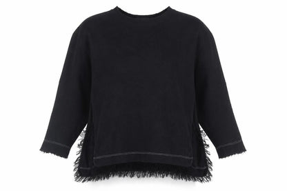 Topshop Womens Black 100% Cotton Pullover Sweatshirt Size 12 Pullover