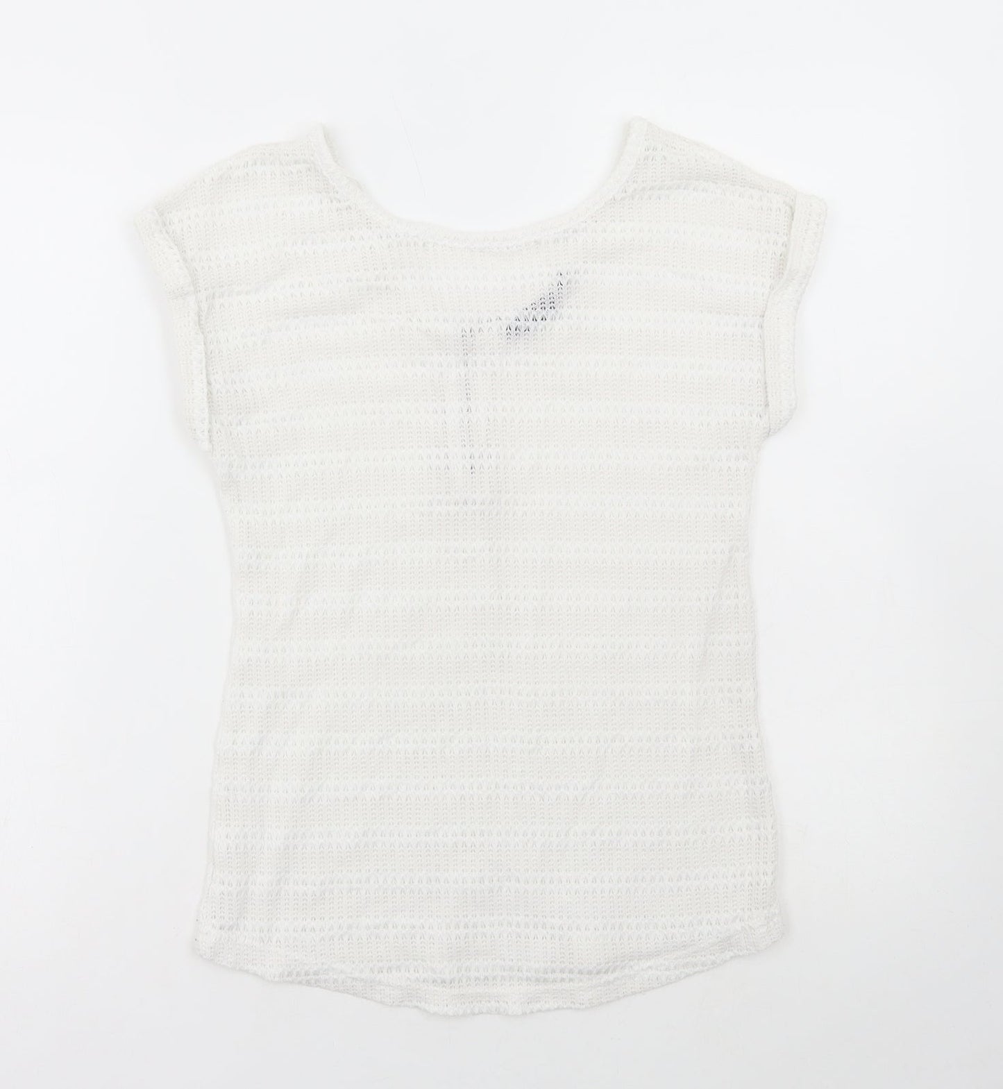 Womens UK Size 6 New Look White Basic T-Shirt