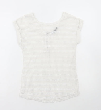 Womens UK Size 6 New Look White Basic T-Shirt