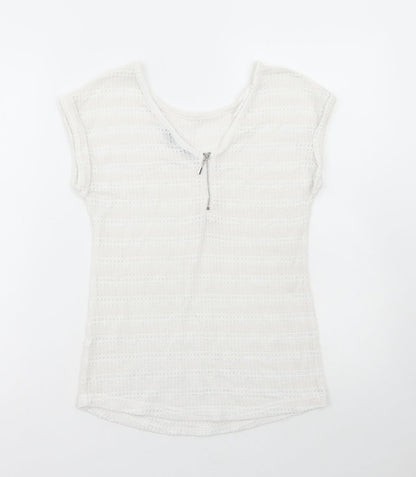 Womens UK Size 6 New Look White Basic T-Shirt