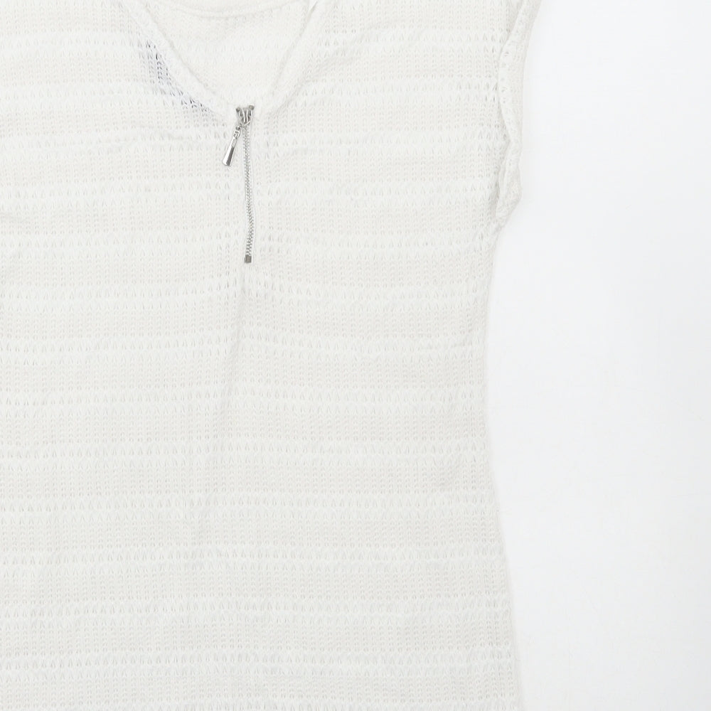 Womens UK Size 6 New Look White Basic T-Shirt