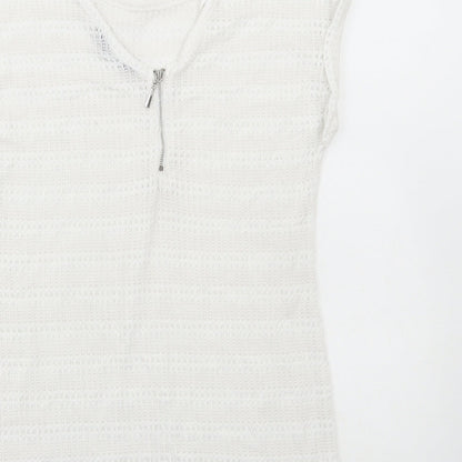 Womens UK Size 6 New Look White Basic T-Shirt