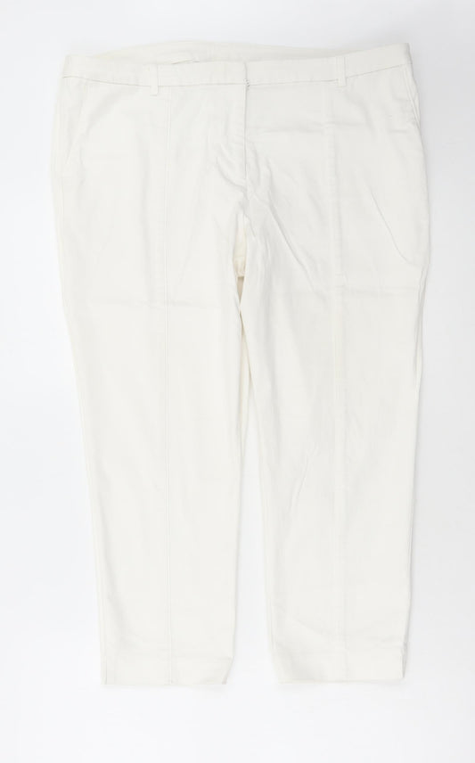 Womens UK Size 38 in Preworn Regular Fit  White Trousers