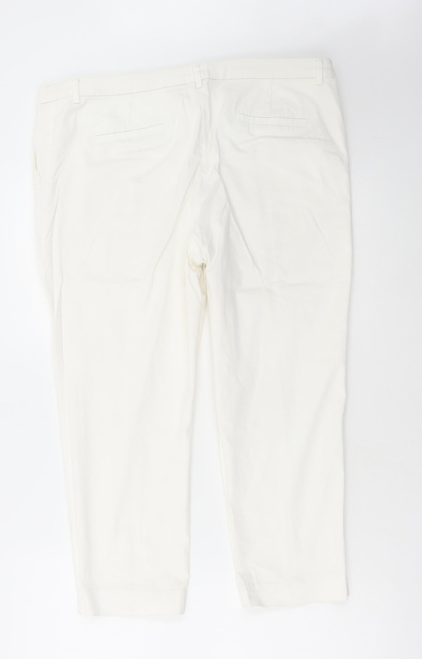 Womens UK Size 38 in Preworn Regular Fit  White Trousers