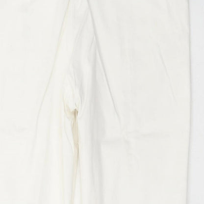 Womens UK Size 38 in Preworn Regular Fit  White Trousers