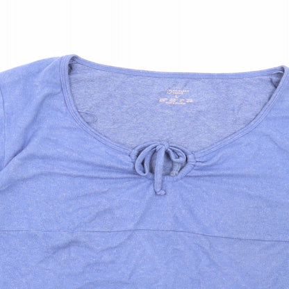 Primark Womens Blue V-Neck Viscose Pullover Jumper Size L - Lounge