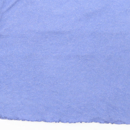 Primark Womens Blue V-Neck Viscose Pullover Jumper Size L - Lounge