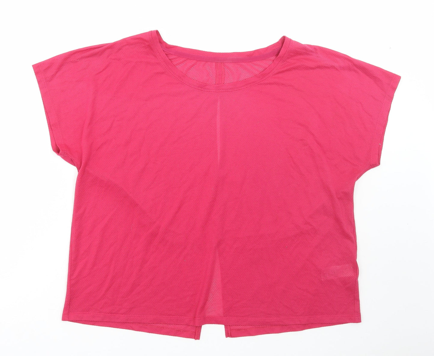 Womens UK Size 14 Marks and Spencer Pink Basic T-Shirt