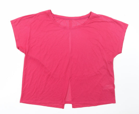 Womens UK Size 14 Marks and Spencer Pink Basic T-Shirt