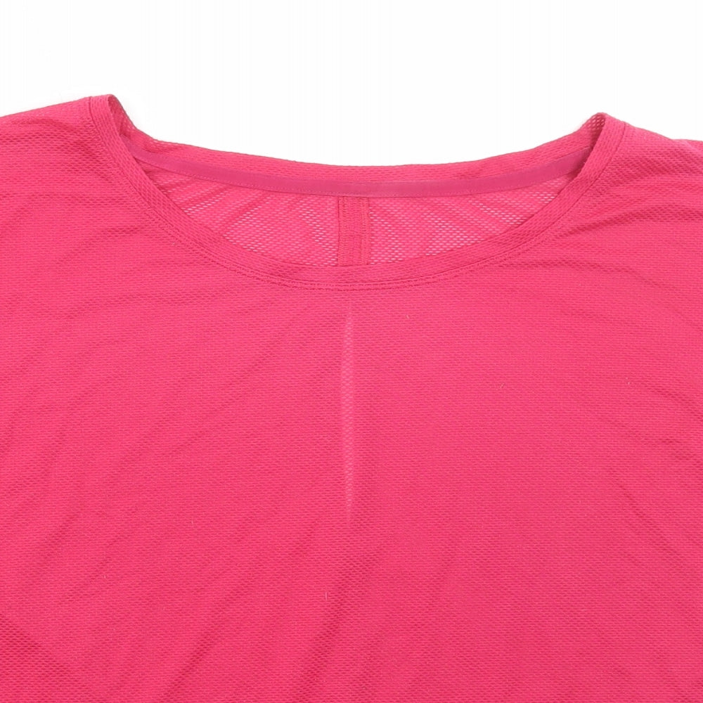 Womens UK Size 14 Marks and Spencer Pink Basic T-Shirt
