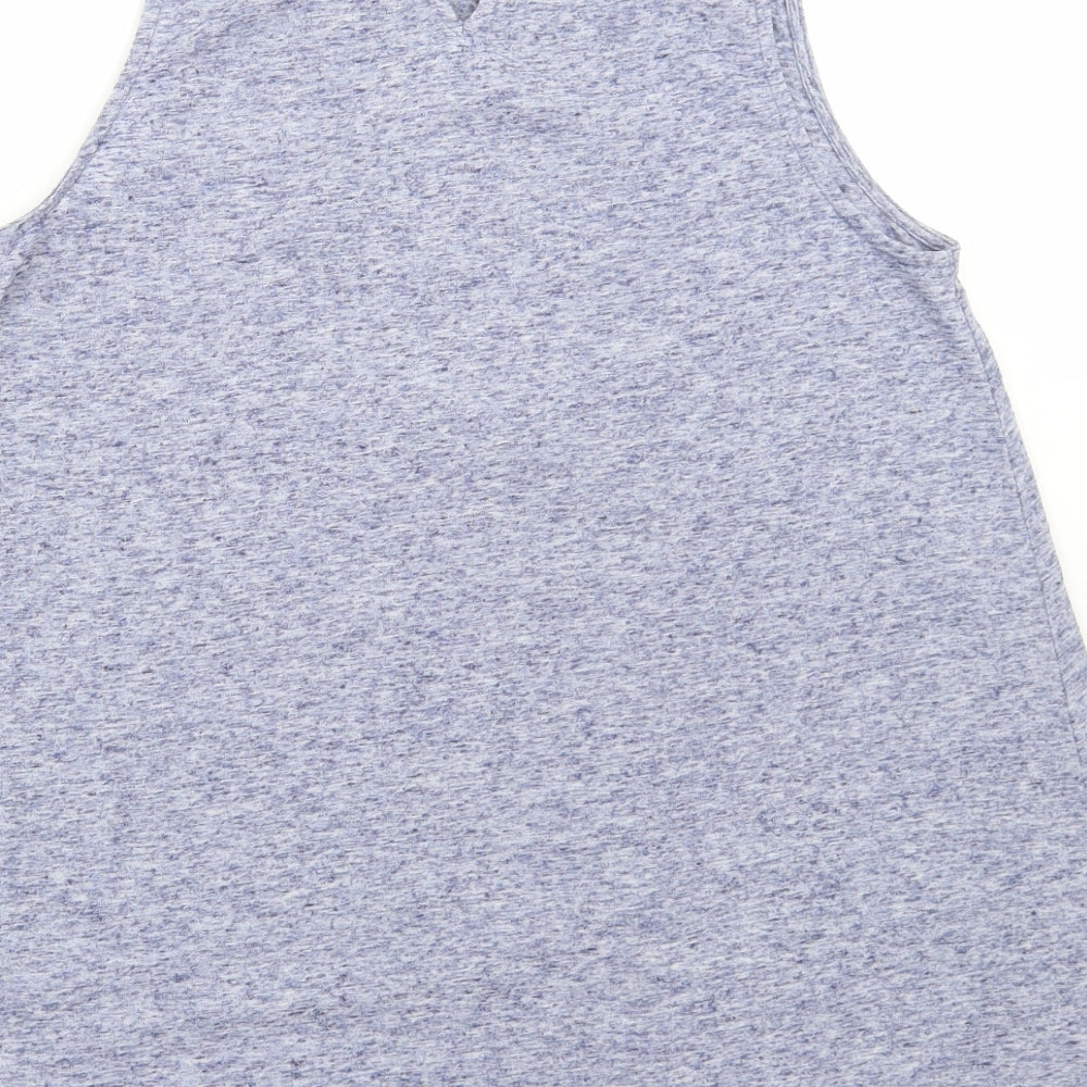 F&F Womens Blue Polyester Basic Tank Size 12 Round Neck