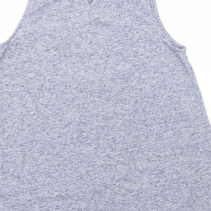 F&F Womens Blue Polyester Basic Tank Size 12 Round Neck