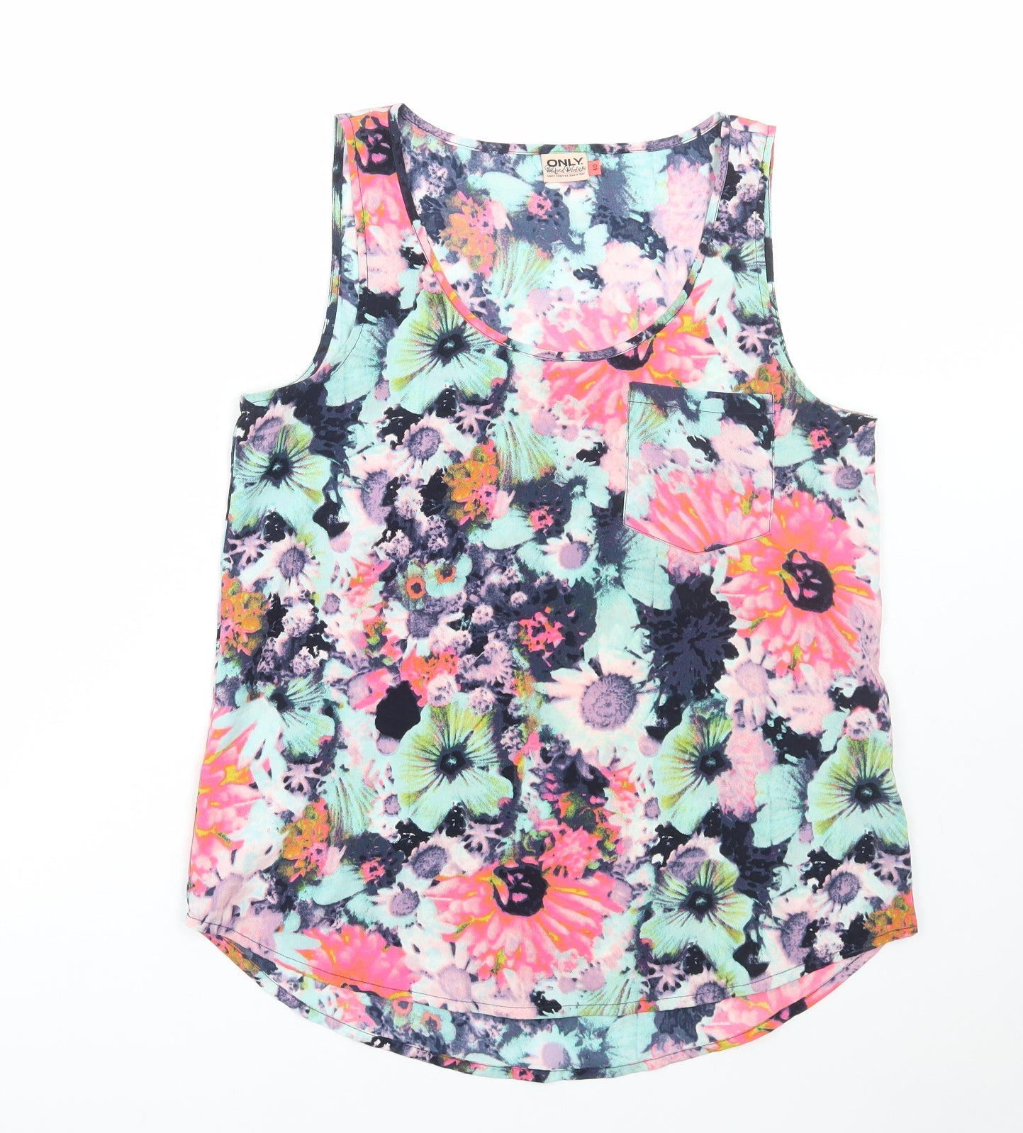 Womens UK Size 12 Only Multicoloured Basic Tank