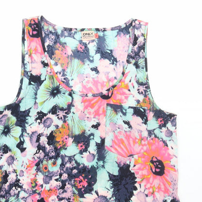 Womens UK Size 12 Only Multicoloured Basic Tank