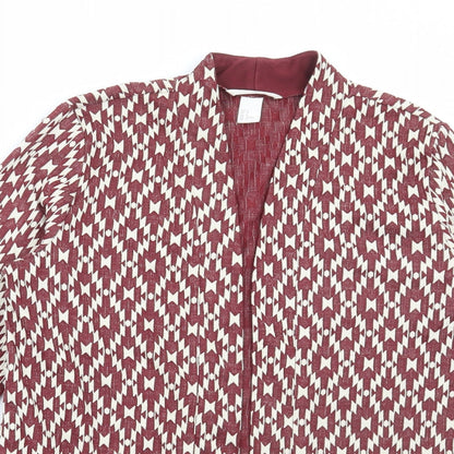 Womens UK Size M H&M Red Cardigan Jumper