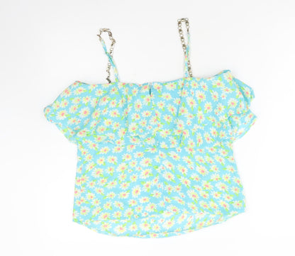Womens UK Size 10 Ravi Famous Blue Basic Blouse
