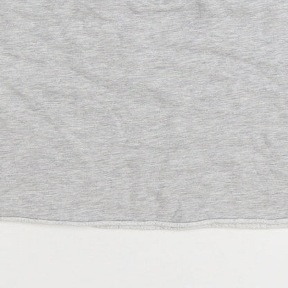 NEXT Girls Grey Cotton Pullover Sweatshirt Size 8 Years Pullover - Unicorn Cropped
