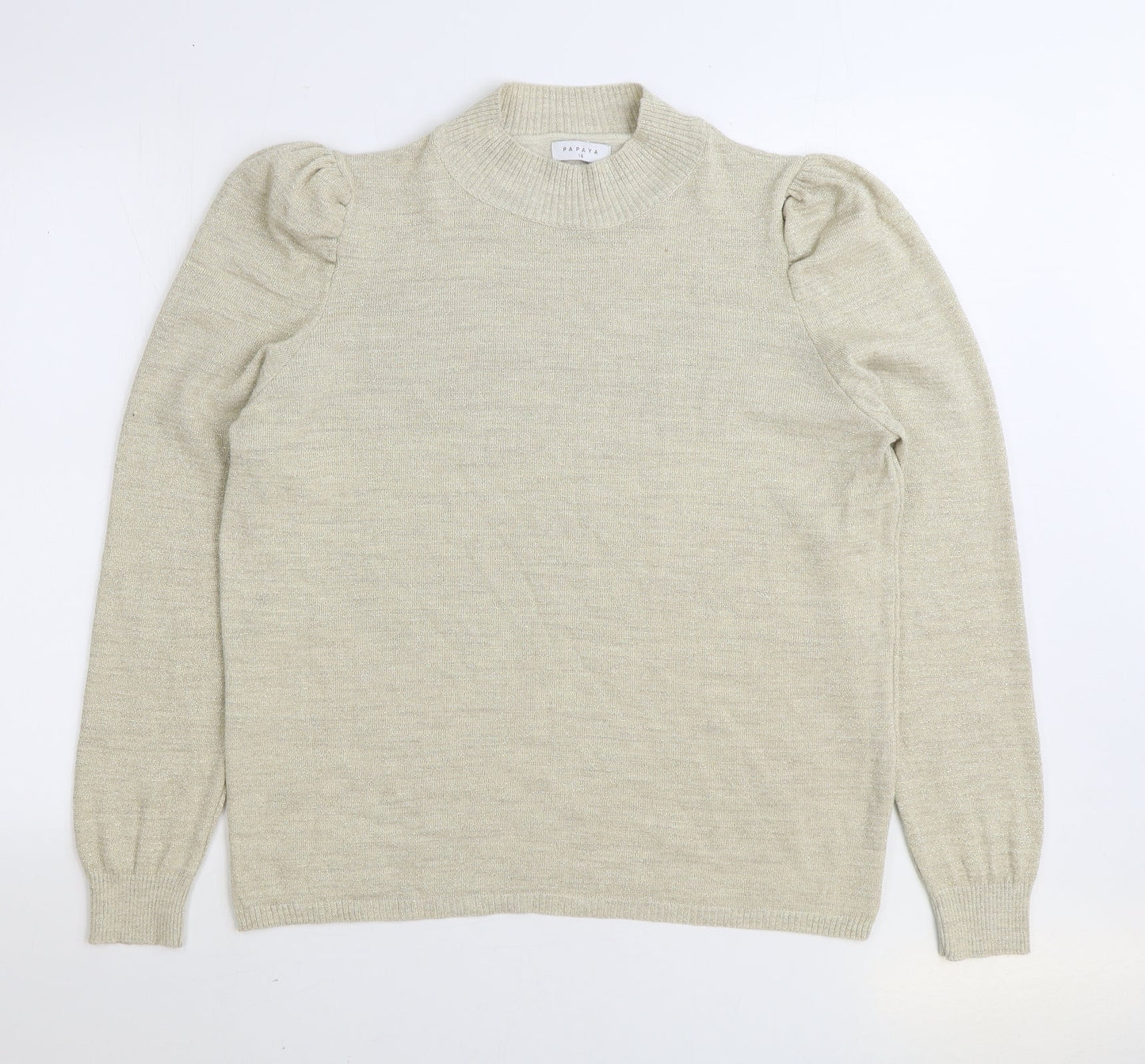Womens UK Size 18 Matalan Beige Pullover Jumper