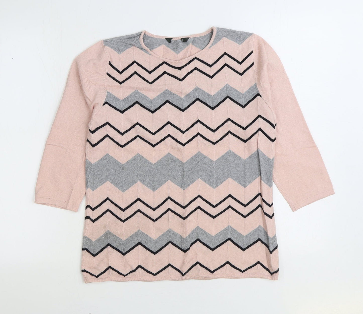 Womens UK Size 12 Bonmarché Pink Pullover Jumper