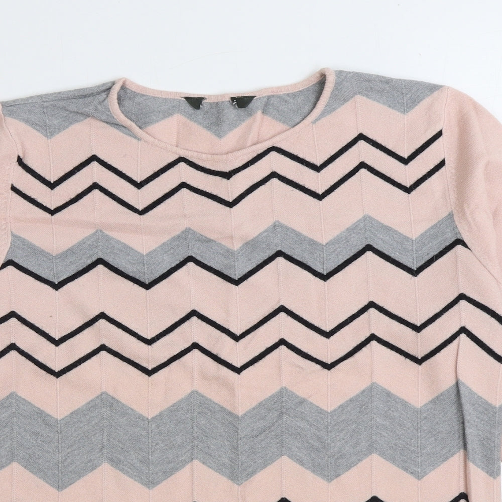 Womens UK Size 12 Bonmarché Pink Pullover Jumper