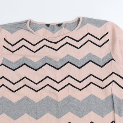 Womens UK Size 12 Bonmarché Pink Pullover Jumper