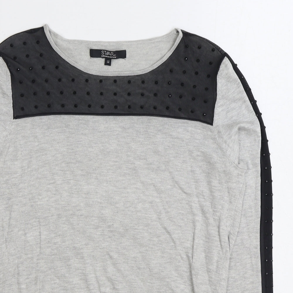 Womens UK Size 14 Debenhams Grey Pullover Jumper