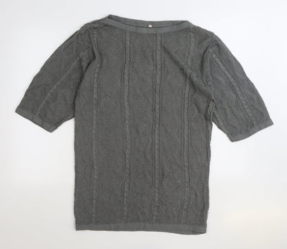 Womens UK Size One Size Preworn Grey Pullover Jumper
