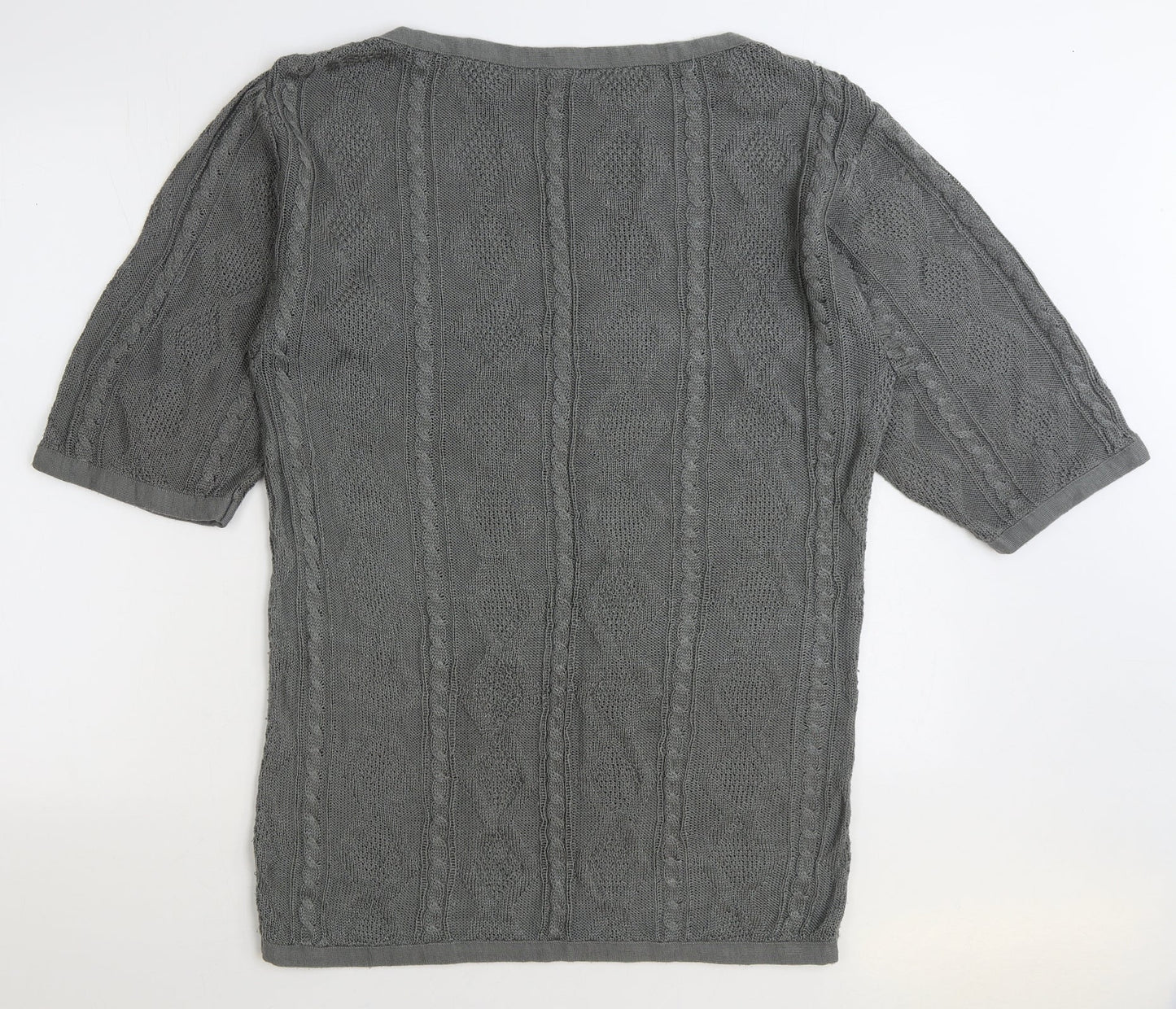 Womens UK Size One Size Preworn Grey Pullover Jumper
