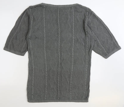 Womens UK Size One Size Preworn Grey Pullover Jumper