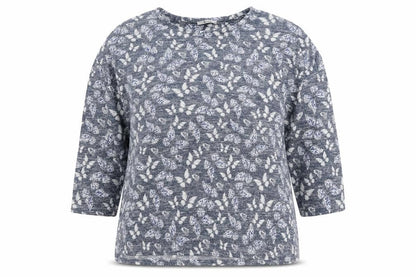 TU Womens Blue Geometric Polyester Pullover Sweatshirt Size 14 Pullover - Butterfly