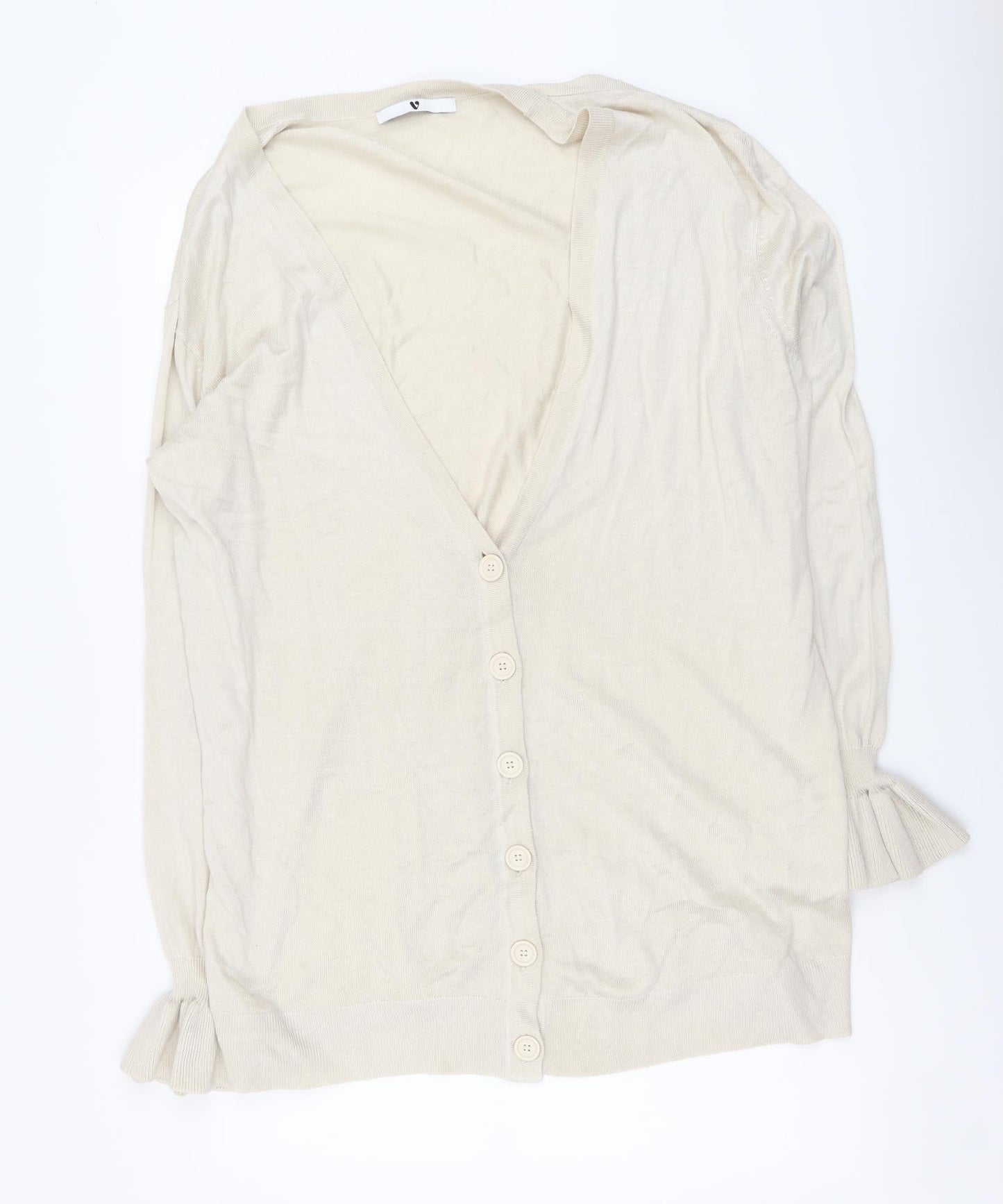 Womens UK Size L By Very Beige Cardigan Jumper