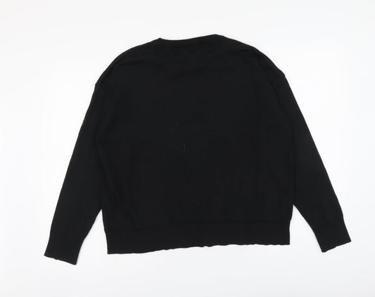 Womens UK Size M New Look Black Pullover Jumper