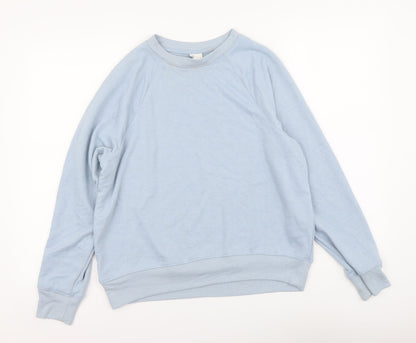 H&M Womens Blue Polyester Pullover Sweatshirt Size S Pullover