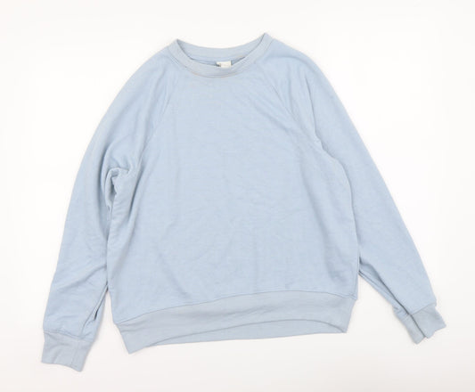 H&M Womens Blue Polyester Pullover Sweatshirt Size S Pullover