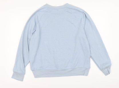 H&M Womens Blue Polyester Pullover Sweatshirt Size S Pullover