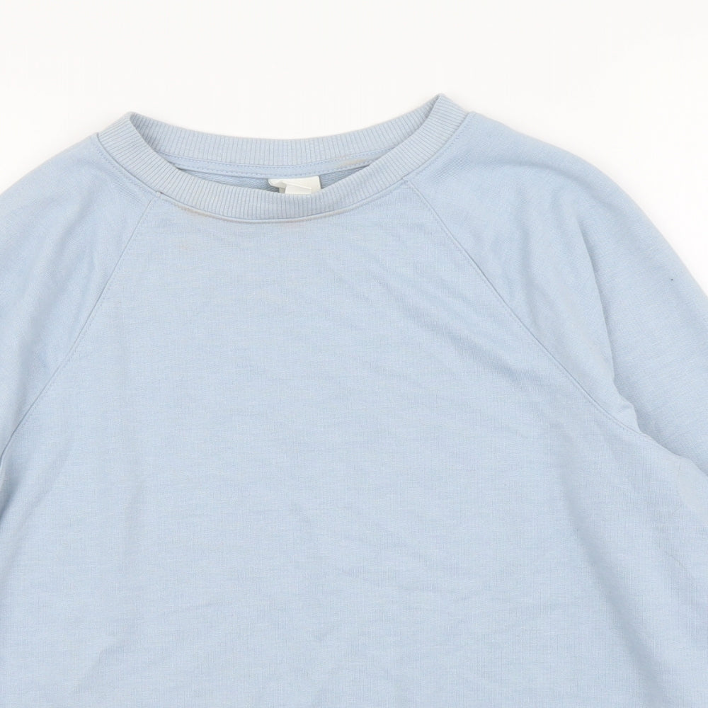 H&M Womens Blue Polyester Pullover Sweatshirt Size S Pullover